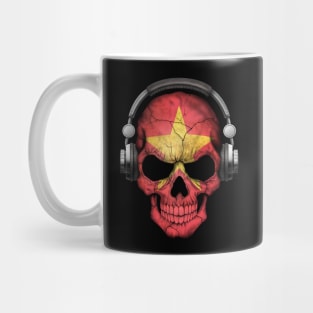 Dark Skull Deejay with Vietnamese Flag Mug